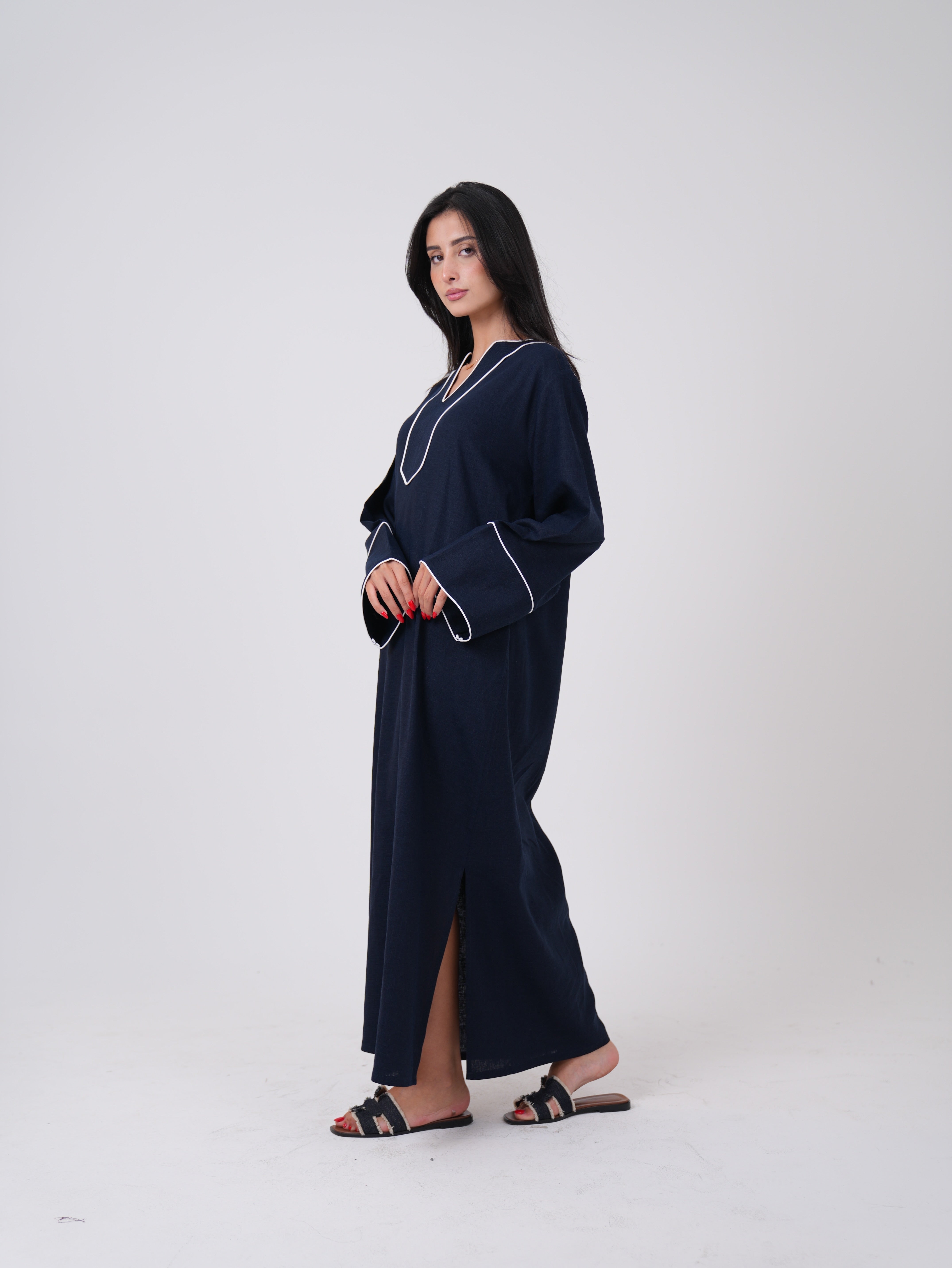 Robe Luna coupe soignée mode marocaine contemporaine Merini Design Signature